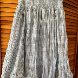 Anthropologie Maeve Long Cotton Skirt. Size L. Light blue and white striped.